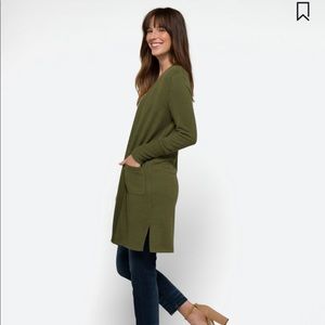 Market & Spruce HadleyBrushed Knit Cardigan - Olive